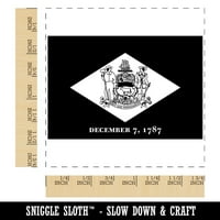 Delaware State Flag kvadratna gumena marka začuvanje Scrapbooking za izradu - srednja 1,75in
