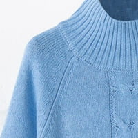 Vivianyo HD džemperi za žensko čišćenje plus veličine ženski džemper dugi rukav kornjač kabel pleteni