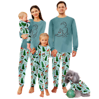 Uklapanje pidžama za parove Božićni organski pamuk Božić PJ-ov božićni print pidžamas Postavite redovne