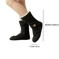 Lolmot Sliper Fuzzy čarape za žene Zimski pahuljasti kabel pleteni toplo ugodno mekano runo Comfy debele