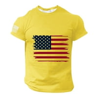 Muške majice Dan neovisnosti modni proljetni ljetni casual s kratkim rukavima o vratu kamuflažnim ispisanim