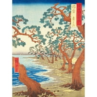 Plaža Maiko Harima Province Utagawa Hiroshige Japanese Woodblock Wall Art Poster Print Slika