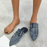 Žene otvorene nožne sanduke ne klipove-toe casual sandale tamno plave veličine 9