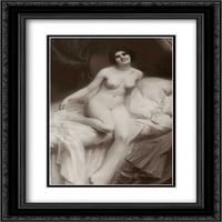 Buđenje matted crno ukrašene uokvirene umjetničke otiske vintage nudesa