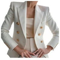 DTIDTPE zimski kaputi za žene, elegantni poslovni uredski rad Women Days Solid Dugme Odjeća za jaknu