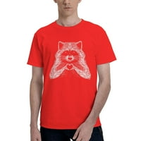 Love Raccoon Muška osnovna majica kratkih rukava Crvena XX-velika