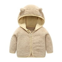 Dječji dječaci Djevojke Toddler jakna s kapuljačom Fleece Hoodie zimski topli kaput u boji slatki medvjed