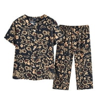 Jyeity Modeble Novi dolasci padajuće hlače Dugme Cardigan Printing Ležerne prilike Dvije odijelo Ženska