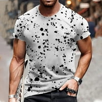 Muška majica Muška majica kratki rukav tiskani ljetni okrugli vrat TOP Ležerni duks bijeli XL