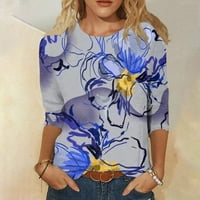 Gotyou ženski vrhovi Ležerne prilike Tunika Ljetni vrhovi rukav Ispis Slatka majica bluze