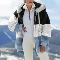 Pulover za žene, Zimska moda za žene modni ženski patentni zatvarač V-izrez vrhovi dugih rukava s kapuljačom