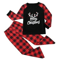 Riforla Family Božićne pidžame Podudarni setovi Božićska djeca Dječji ispis bluza vrhovi i hlača Xmas