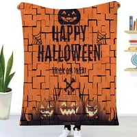 Halloween Dekorativna pokrivačica-sablasna mačja pokrivač za spavaću sobu estetski sjaj u mraku, 247