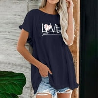 TKLpehg ženske casual majice za čišćenje ljeto lagano slovo Ispis Grafički mekani slobodno vrijeme opušteno