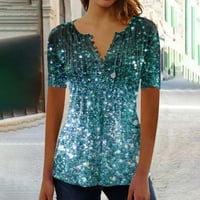 Awdenio bluza za žensko odobrenje moda Ležerne prilike, okrugli vrat Labavi majica kratkih rukava Top