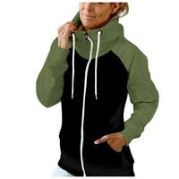 SNGXGN ženska čvrsto obrezana zip up zimsku jaknu tanka vjetrovska jakna za jaknu od jakne, zelena,