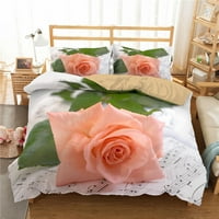 Rose cvjetni prekrivač 3D 3D tiskani cvjetovi cvijeće Posteljina za posteljinu Valentinovo Botanička