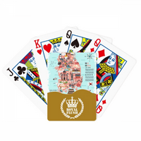 Mapa Znamenitosti Koreja Art Deco Fashion Royal Flush Poker igračka karta