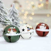 Vintage Božićni ukrasi Prozori Božićni ukrasi Kreativna okrugla zvona Santa Snowman Bells Mali privjesak