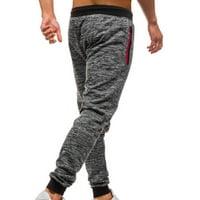 Guvpev muns jesen joggers patchwork casual crtajući duksevi hlače - tamno sivi xl