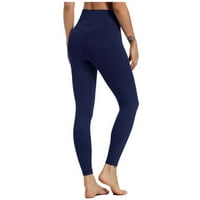 Wozhidaose Yoga hlače gamaše za žene visoki struk čvrste boje uska fitness joga hlače skrivene joga