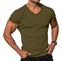 Modne muškarce T-majice Majica Work Love Majice V-izrez Solid Boja Tee Majica Top Leisure Muška odjeća