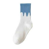 Womem plave plairane čarape plitki usta japanski slatki mlijeko uzorak čarape čarape J jedna veličina