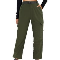 Ženske hlače na otvorenom sportove casual solid džep ljetne planinarske hlače Srednje struk ravne pantalone