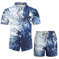 RBAOFUJIE Muške majice i kratke hlače 80-ih Oprema za muškarce Muška havajska odjeća za plasku ljetni