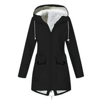 Priključni kaput za ženske jesenje dugih rukava dugih rukava i zima plus jaknu od runa na otvorenom