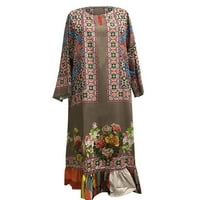 Haljine za žene ženska a-linija srednje dužine cvjetni rukavac V-izrez modni vrući prodaju A-line haljine