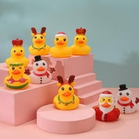 Laideyi Božićne patke Bulk Mini Duck igračka Božić Božićne tematske patke kupatilo za rođendanske zabave Goodie vrećica punila Stil Natural