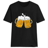 Ljetne košulje na prodaju košulje Ženske kratke rukave Elegantne tee Oktoberfest pivo tiskane tuničke