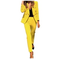 iopqo dukserica za žene ženske ured čvrstog seta HIP hop kaput moda dva odijela casual odjeća dugih