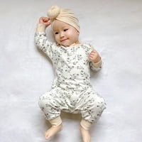 Baby Boys Girls Sleep odjeća Romper s dugim rukavima Grafički print Bodysuit ROMper kombinezon pidžama