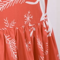Vintage haljine za žene večernja haljina maturalna haljina elegantna crewneck crvena haljina božićne