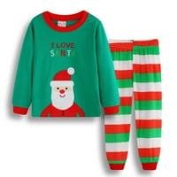 Popvcly Little Girls 'Božićne božićne rukavice pidžame za dugih rukava postavlja mališane pamučne pjs