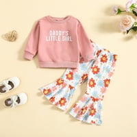 Odštampana košulja za djevojčice za djecu + majice + toddler cvjetne ispisane pantalone Ležerne dukseve