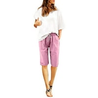 DRPGunly šorc za žene ženske hlače, ljetni pamuk plus veličina kratkih kratkih struka Pokaži na plaži