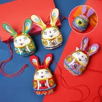 Pnellth Rabbit Zodiac Mascot Meko tkanina punjena zečica crtana lutka Plišani privjesak ukras modne