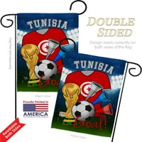 Svjetski kup Tunis Soccer Garden zastava X18. Dvostrano dvorište baner