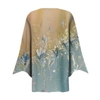 Dužina rukava Kardigan za žene Trendi ljetni gumb Otvoreno prednji lagani kimono kardiganci Ležerne prilike za pokrov Khaki XXL