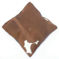 Glatka ručno rađena kožna prirodna kosa na kožnom ukrasnom jastuku Cover-355