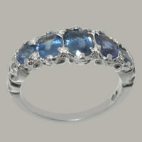 Britanci izrađeni sterling srebrni safirni prsten ženski prsten opcije - Opcije veličine - veličina