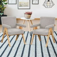 Moderna stolica za ruke od 2, set stolice sa čvrstim drvenim okvirom, altay baršunaste tapecirane akcentne