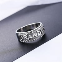 Jiyugala prstenovi za muškarce Prsten poklon prsten Nova abeceda bake prsten Creative Love mama prsten