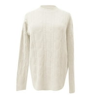 Ketyyh-Chn džemperi za žene duks dugih rukava s dugim rukavima Trup za rastezanje C, XL