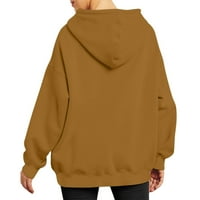 Aufmer Clearence Women Dukseri pulover, slovo grafičkog teženja Ispis nedostaje modni džep dugih rukava