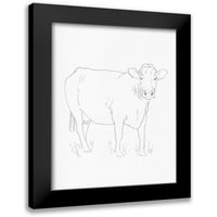 Zelena, Jakov crni moderni uokvireni muzej umjetnički print pod nazivom - Limousin goveda III