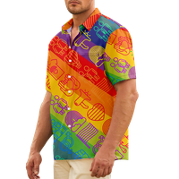 Muški kratki rukav LGBT Rainbow Colorful Classics Animacija Ispiši Aloha majicu za prijatelje za sport